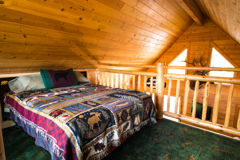 Loft Bedroom Inside Eagle Perch Cabin
