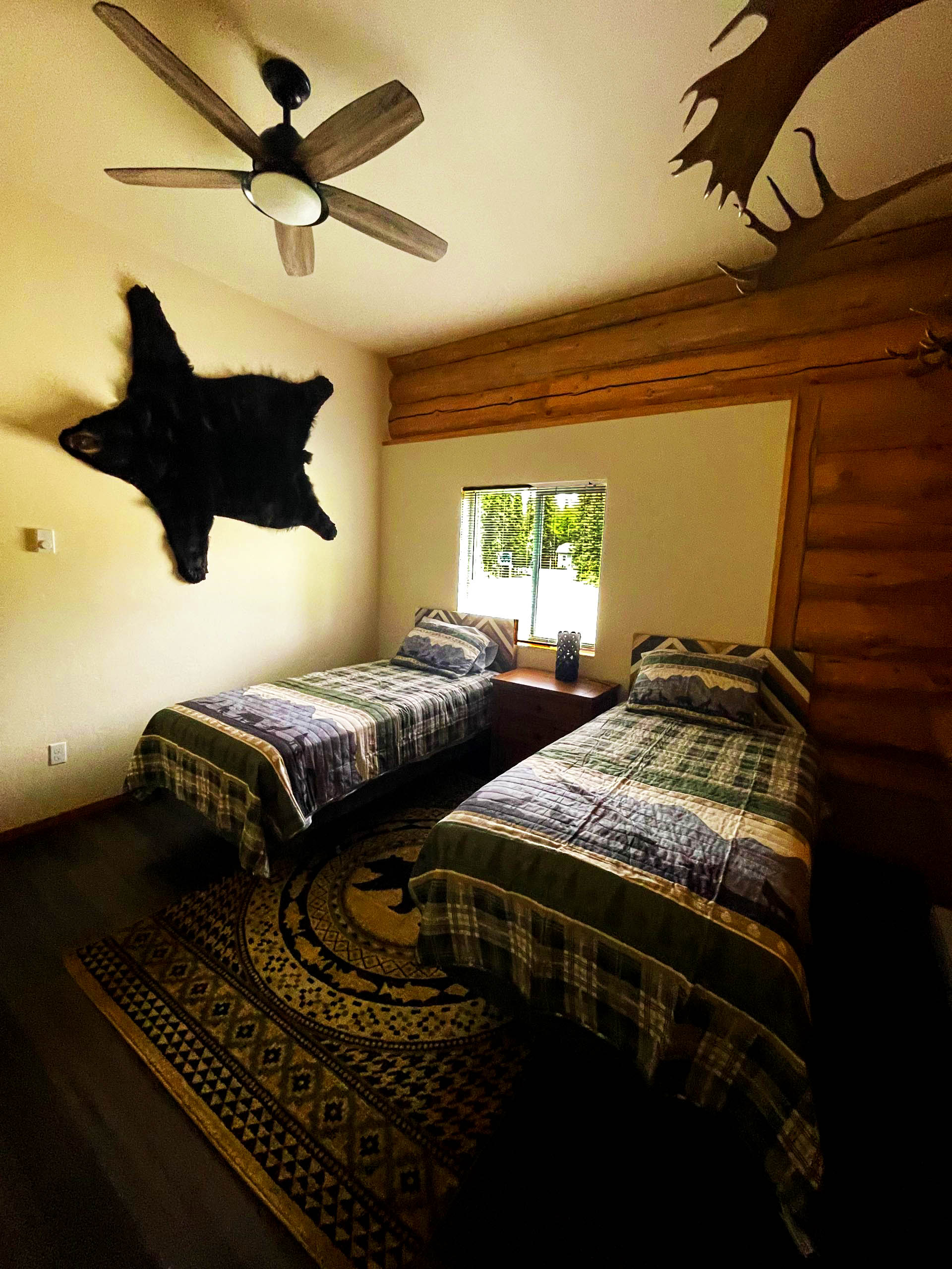 Bedroom inside Eagle Tree Cabin