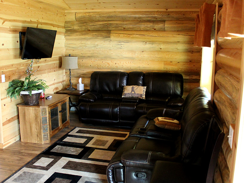 Kasilof River Cabins - Sockeye Cabin Living Room