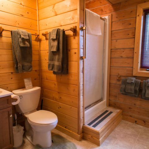 a room with a sink and a window