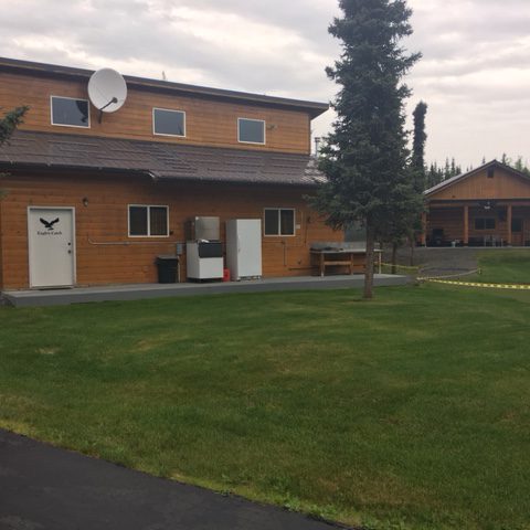 a house with a grass field