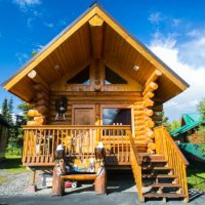 a bench in front of a building