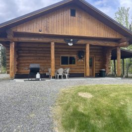 a house with trees in the background