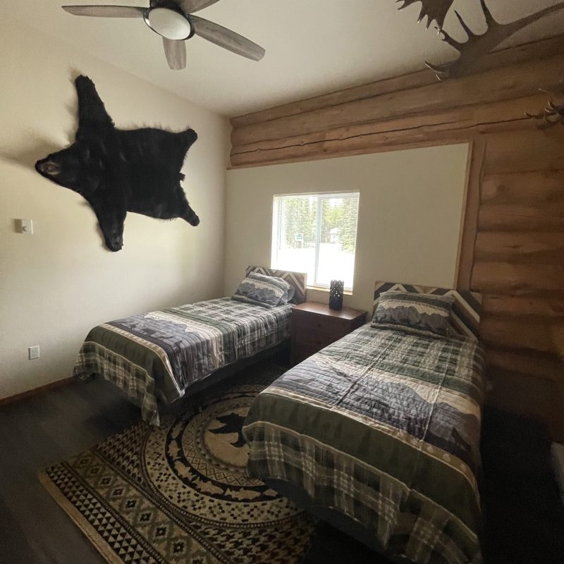 a cat sitting on top of a bed